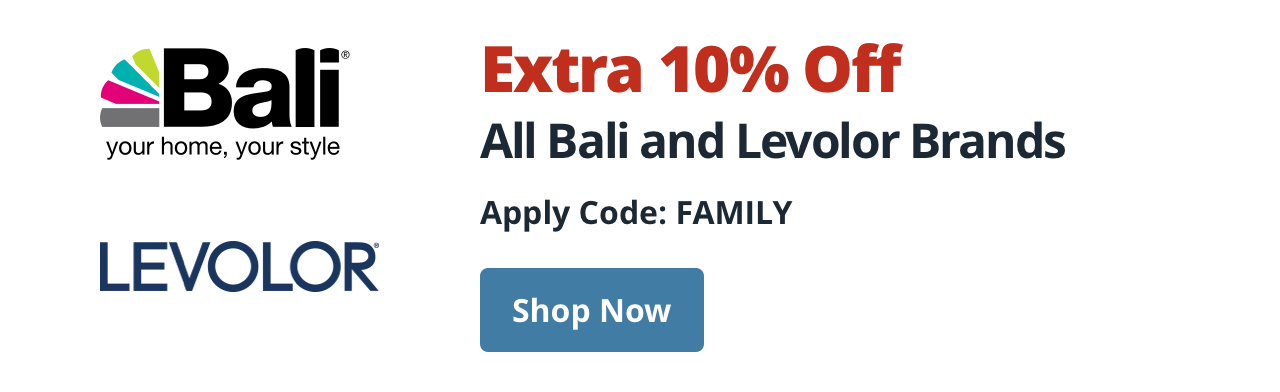 Save 10% Extra on Bali and Levolor