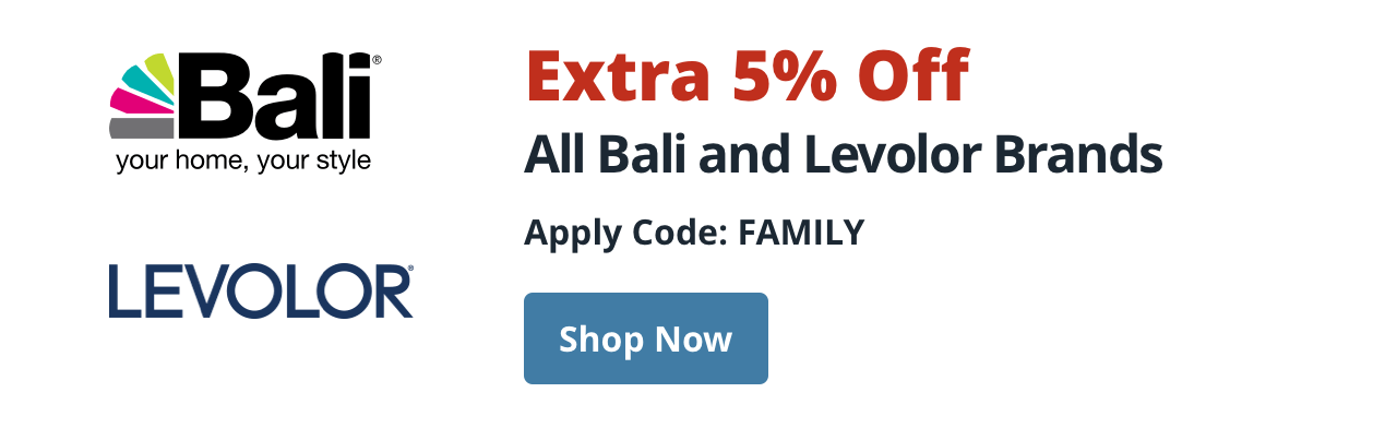 Save 5% Extra on Bali and Levolor